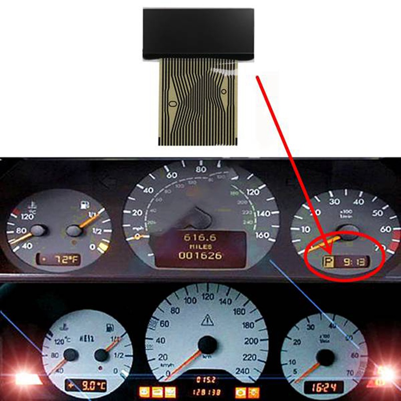 Màn Hình LCD Hiển Thị LCD Cho Mercedes Benz C Class W202 E Class W208 CLK W210 SLK 170