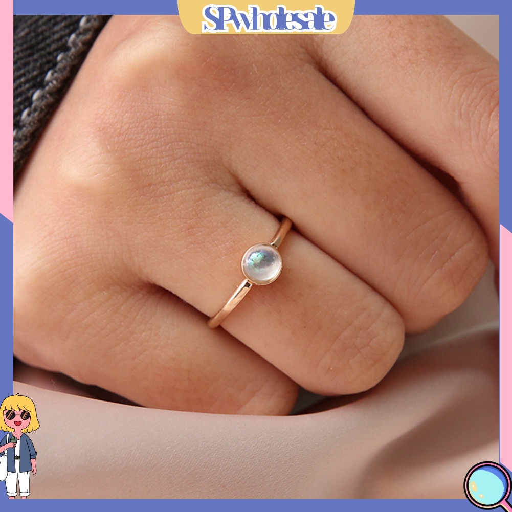 <SPwholesale> Nhẫn Mỏng Đính Ngọc Trai Giả Thanh Lịch Cho Nữ