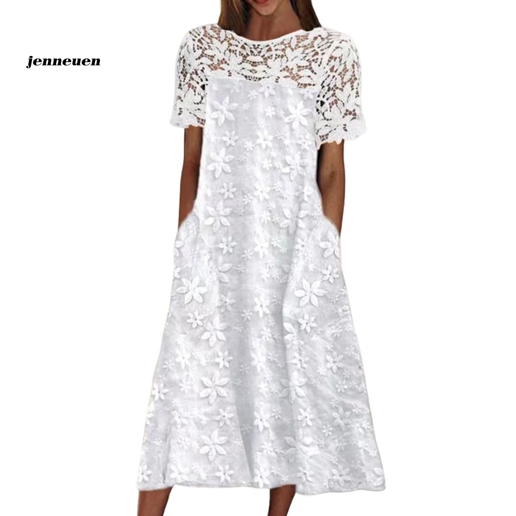 Đầm Cổ Tròn Thiết Kế Thanh Lịch Cho Nữ