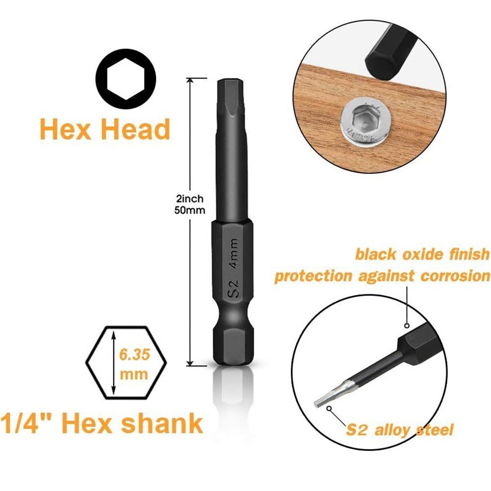 Set 10 / 20 Mũi Khoan Thép 50mm Dài 1 / 4inch