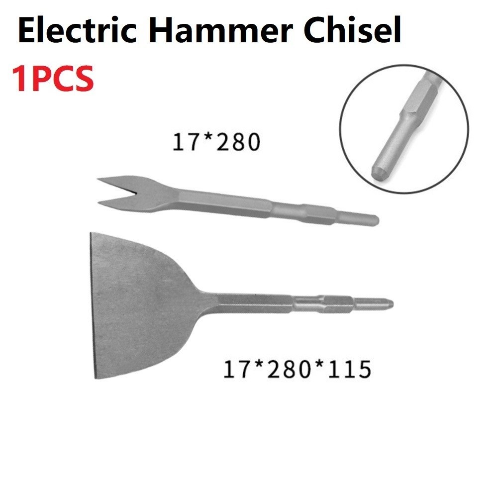 Búa Điện Đục Lỗ Gạch Men Lục Giác Chữ V Bản Rộng