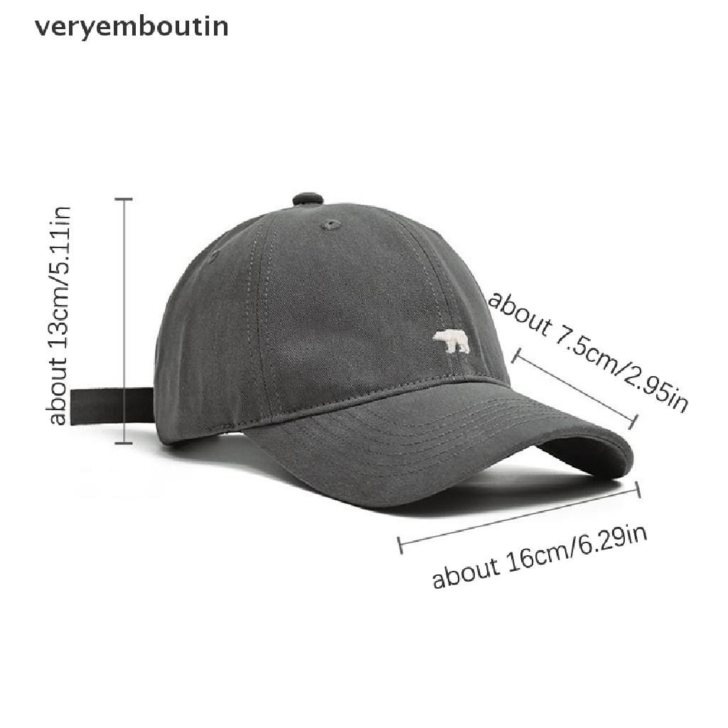 Mũ Lưỡi Trai Vành Rộng Thêu Hình Gấu Bắc Cực Thời Trang Cho Nam Và Nữ