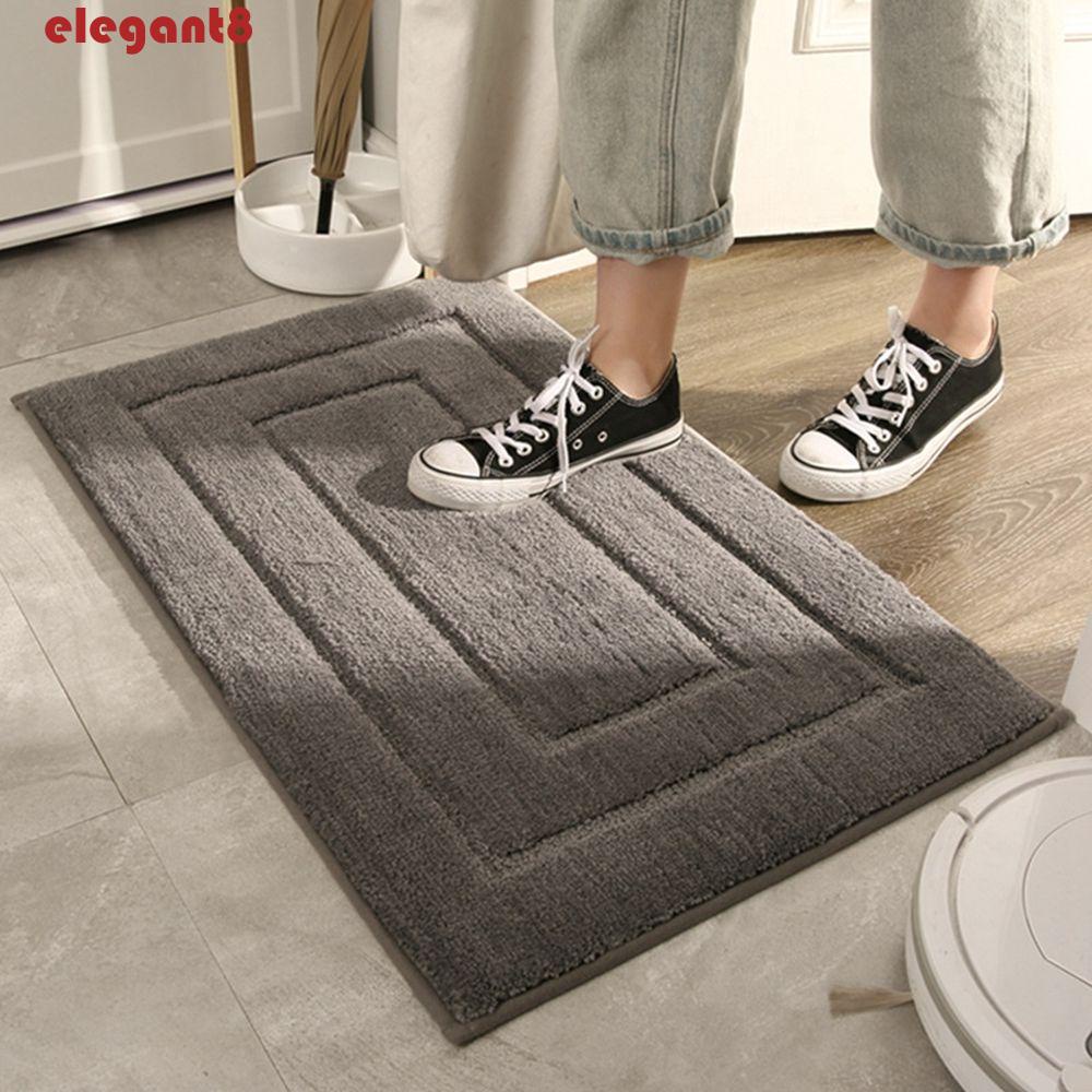 1 Thảm Lót Sàn Nhà Tắm Bằng Polyester Mềm Mại Màu Trơn