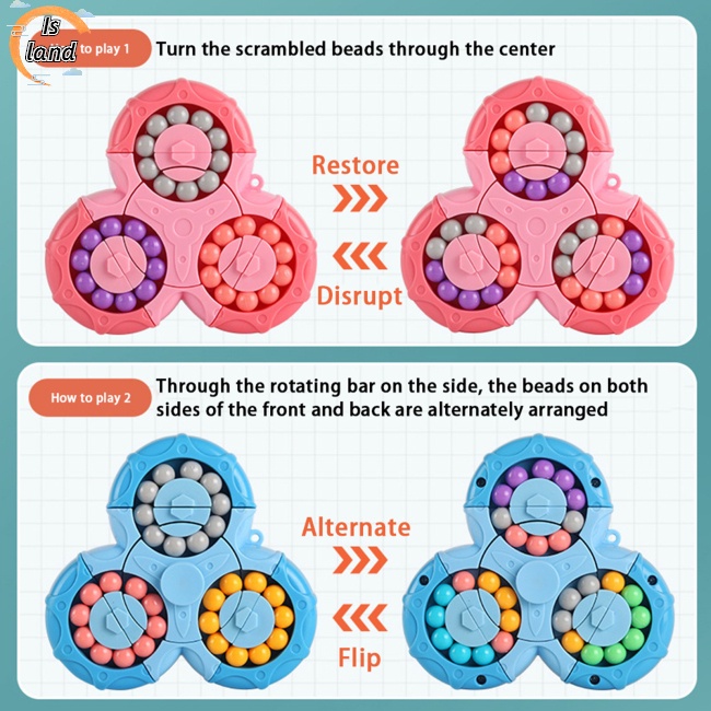 Đồ Chơi Khối Lập Phương Sáu Mặt Xoay Ma Thuật 2 Trong 1 Làm Quà Sinh Nhật Cho Bé