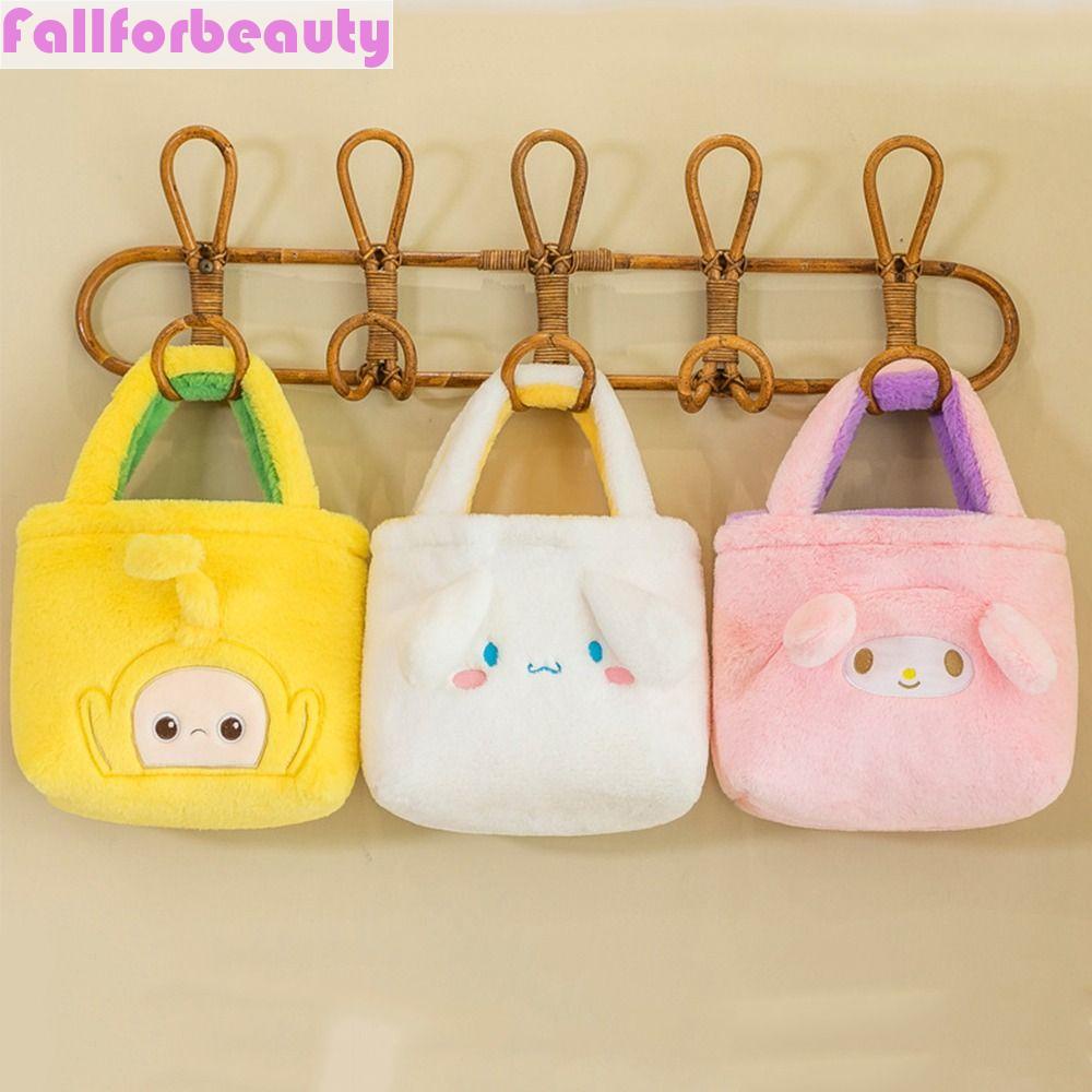 Fallforbeauty Túi Xách Du Lịch Hai Mặt Lông Xù Hình Gấu Winnie Phong Cách Hàn Quốc