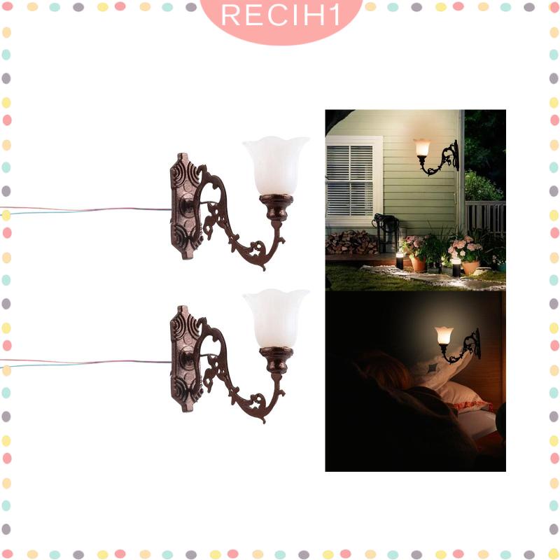 Bộ 2 Đèn Đường Mini 12 Bóng Dùng Trang Trí Nhà Búp Bê