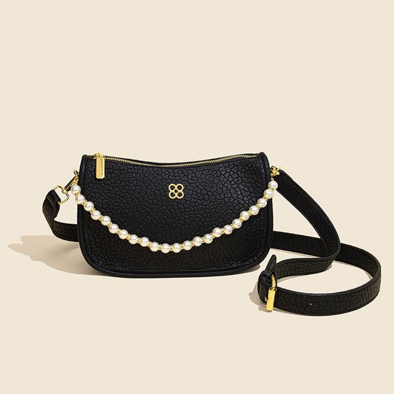 Ielgy Túi Đeo Vai Đính Ngọc Trai Đơn Giản Chất Lượng Cao Phong Cách retro Cho Nữ