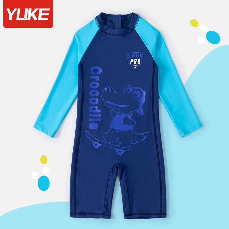 Bộ Đồ Bơi Một Mảnh Cỡ Nhỏ / Vừa / Lớn Che Bụng Chống Nắng In Hoạt Hình Dễ Thương Nhanh Khô Thời Trang 2023 Cho Bé Trai