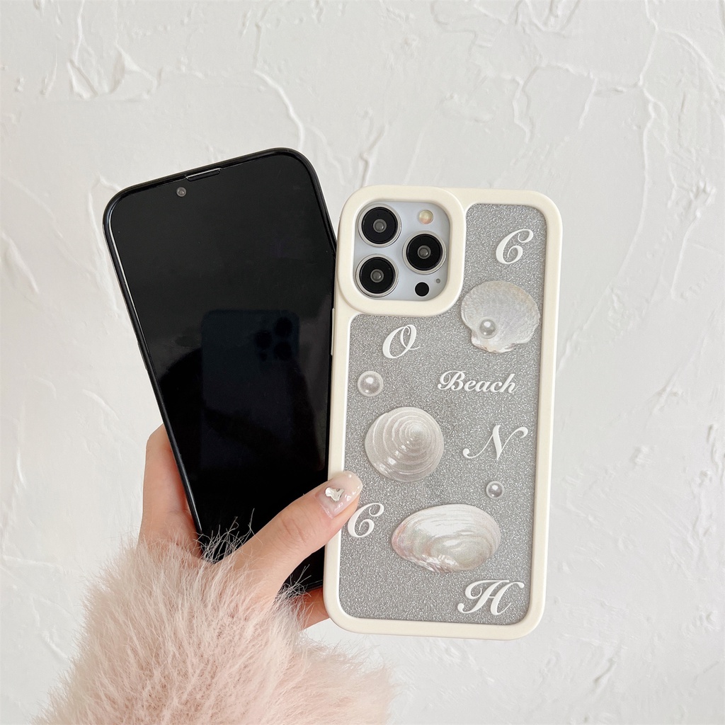 Ốp Điện Thoại Tpu Dẻo Trong Suốt Họa Tiết Biển Đơn Giản Chống Rơi Cho iphone 14 Pro Max 13 12 11