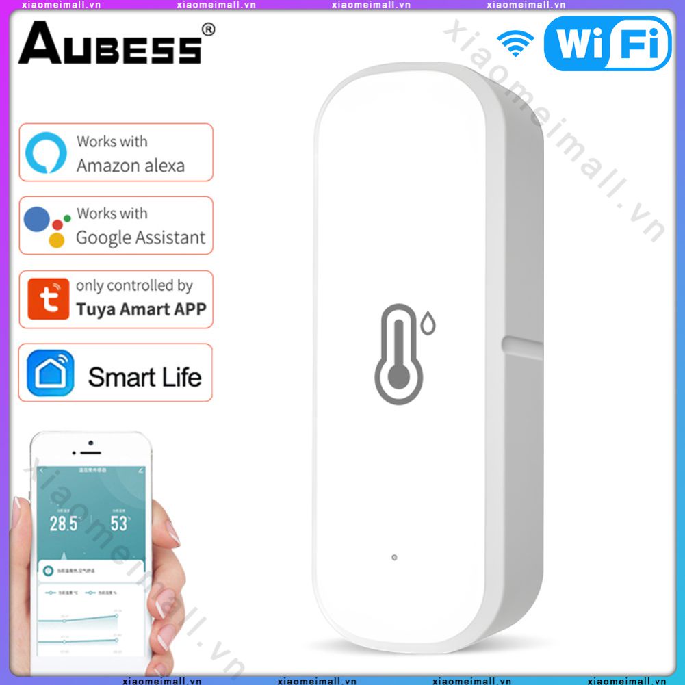 Cảm Biến Nhiệt Độ Và Độ Ẩm Thông Minh Wifi Tuya Hoạt Động Với Alexa Và Google Home (Xiaomeimall)