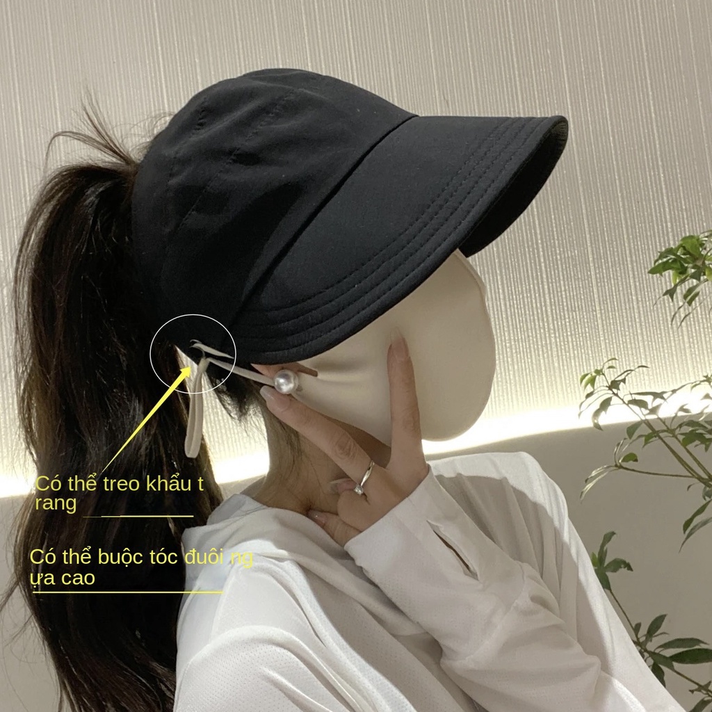 Mũ Chống Nắng Nữ Hàn Quốc Thời Trang Rộng Vành Chống Tia UV, Mũ Vải Vành Rộng Tím Mùa Hè Có Thể đeo Khẩu Trang TTQ120