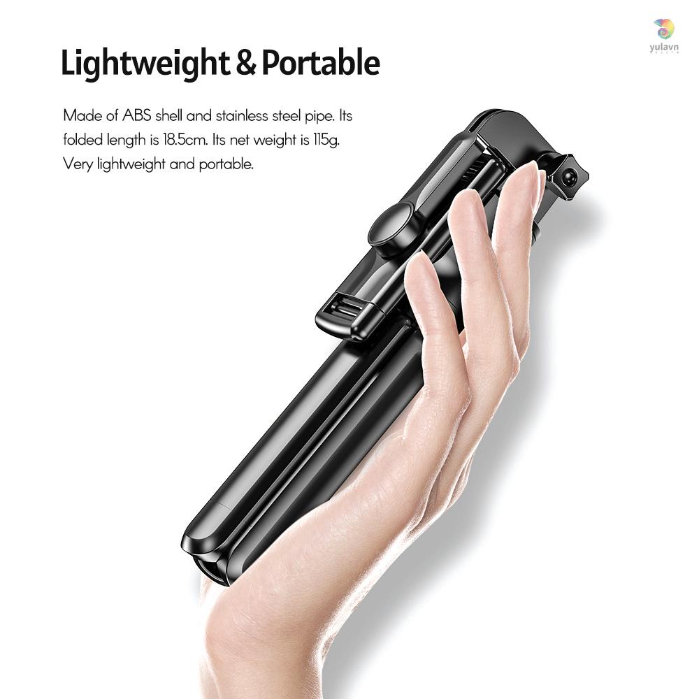 Gậy Selfie 5 Phần Mở Rộng Mini Tích Hợp Gậy Tự Sướng Có Thể Mở Rộng Với Điều Khiển Từ Xa BT Tương Thích Với Điện Thoại Huawei