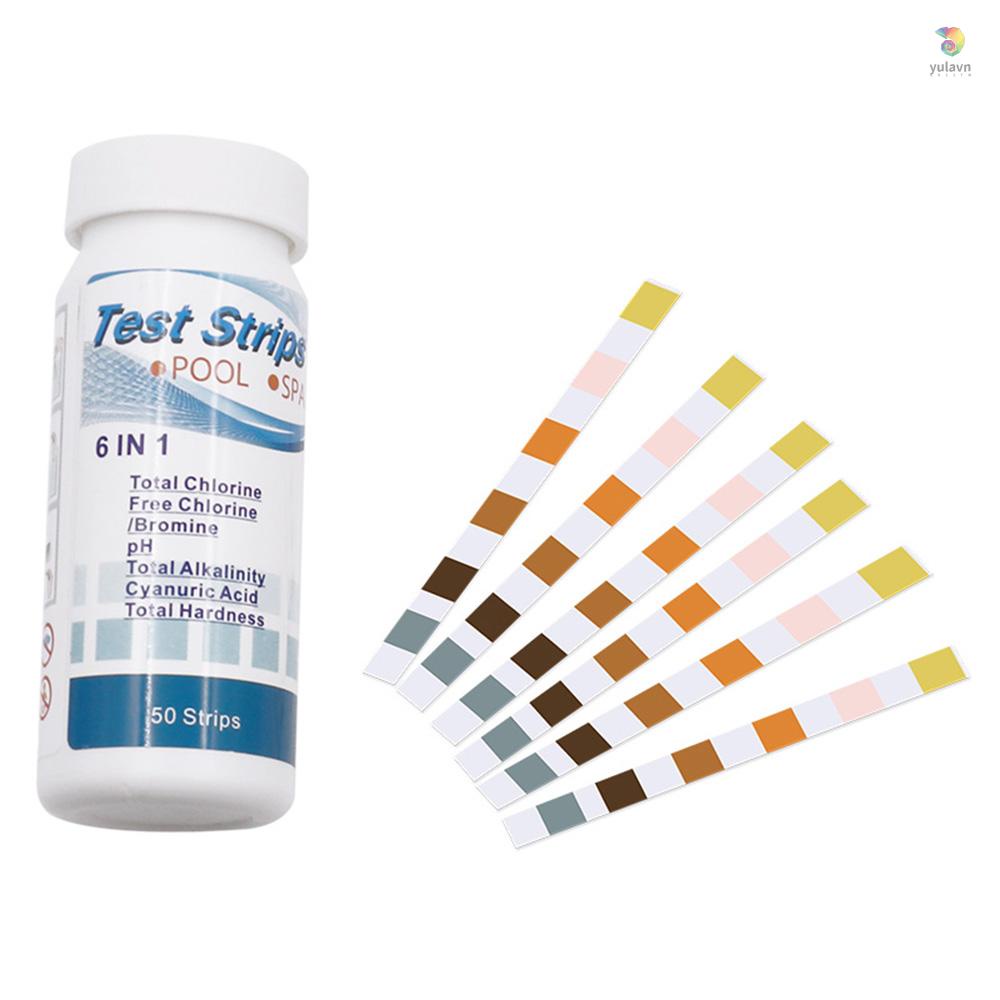 Bộ 50 Miếng Dán Clo pH Alkalinity 6 Trong 1 Cho Bể bơi