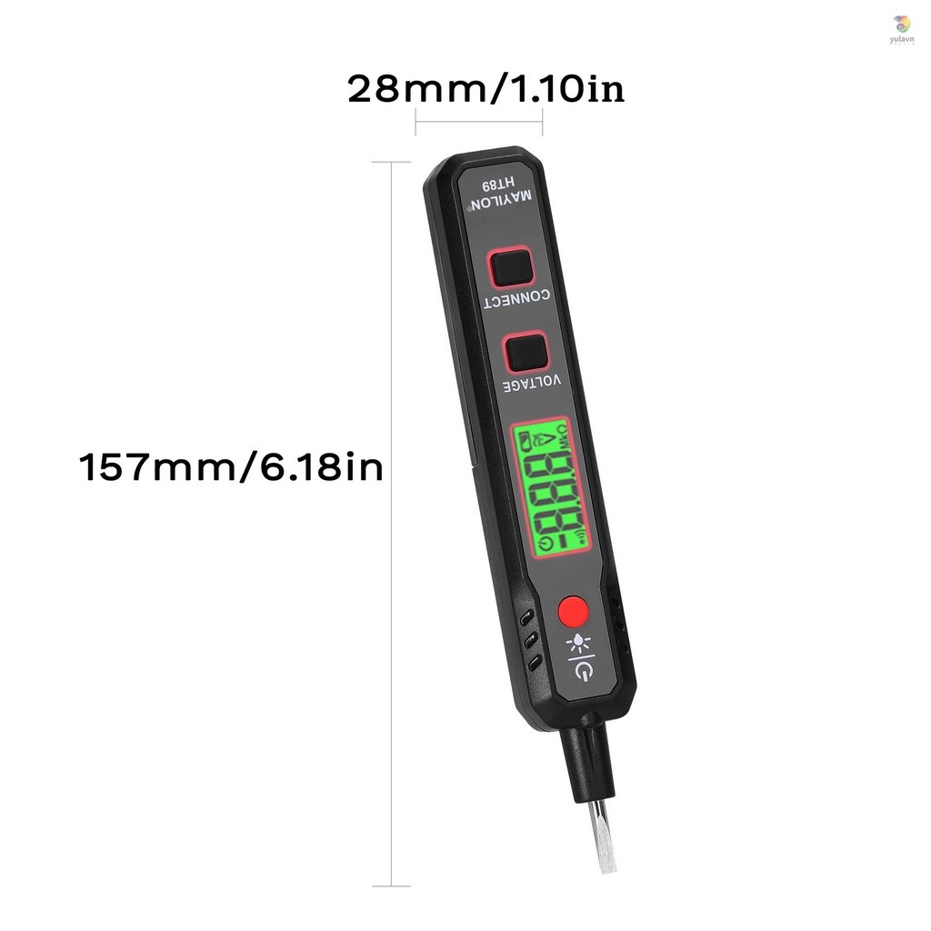 Bút Thử Điện AC12-300V Màn Hình LCD Hiển Thị Chuyên Dụng