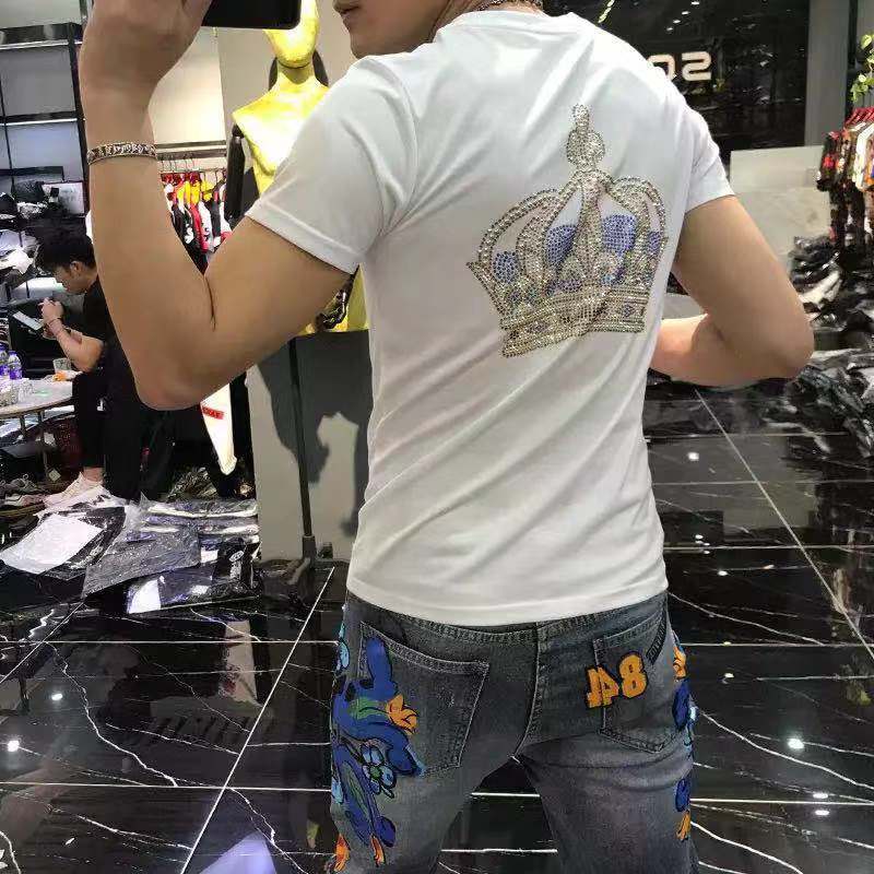 Áo Thun Tay Ngắn Cổ Tròn In Chữ Phong Cách Đường Phố Châu Âu Thời Trang Mùa Hè 2023 Cho Nam