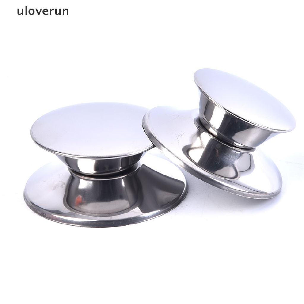 Set 2 Núm Tay Cầm Nắp Nồi Bằng Thép Không Gỉ Tiện Dụng