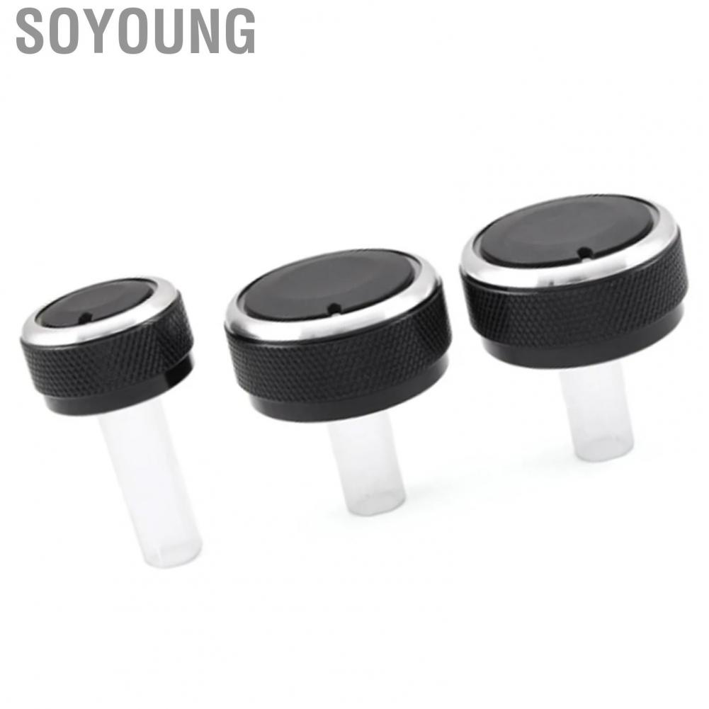 Soyoung Air Conditioning Knob  AC Control Long Lasting High Strength Aluminium Alloy for Autos
