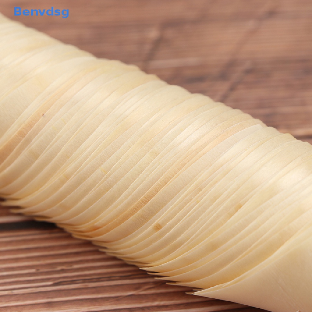 Bộ 50 Cốc Gỗ Hình Nón Dùng Một Lần Đựng Kem / Kẹo / Bánh Ngọt Tiện Dụng