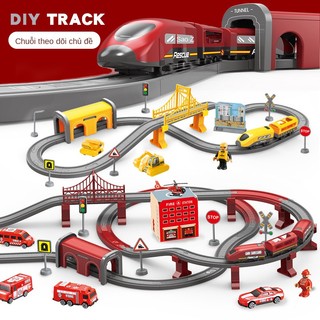 Bộ đồ chơi lắp ráp đường ray xe lửa nam châm cho bé