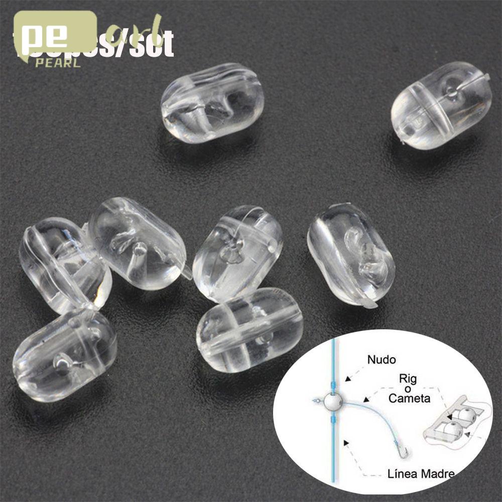 100 Hạt Trong Suốt Chặn Mồi Câu Cá Chất Lượng Cao