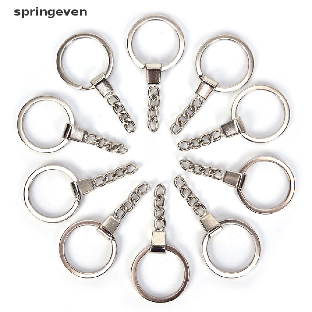 Set 10 Vòng Bạc Bóng 30mm Dùng Làm Móc Khóa DIY