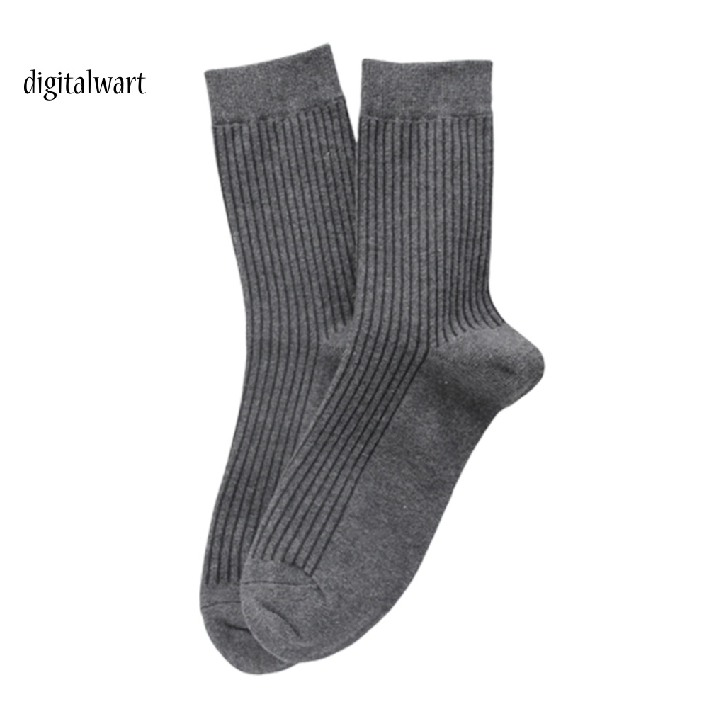 Kỹ Thuật Số| 1 Đôi Vớ Cotton Co Dãn Thoáng Khí Màu Sắc Đơn Giản Cho Nam