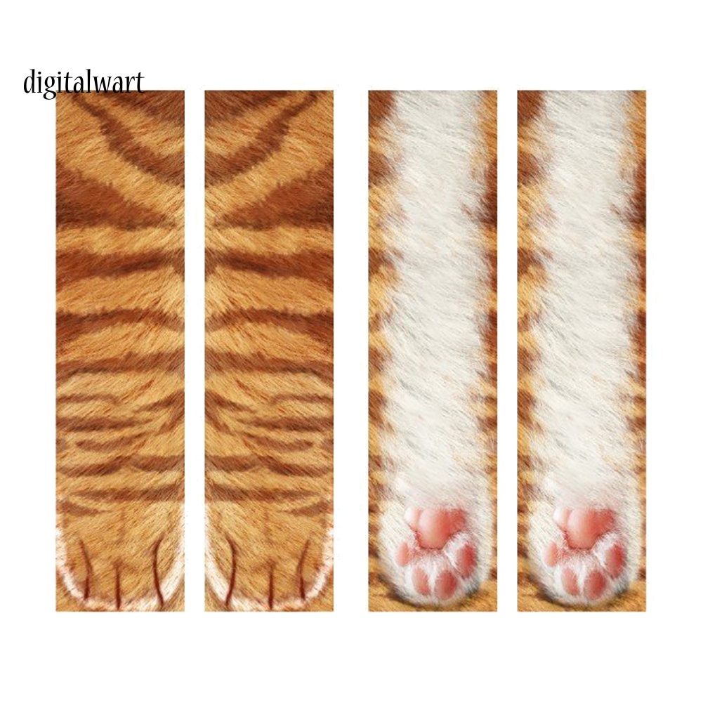 Kỹ Thuật Số| Vớ Cotton Đàn Hồi In Hình Bàn Chân Động Vật 3D Unisex Cho Người Lớn Trẻ Em