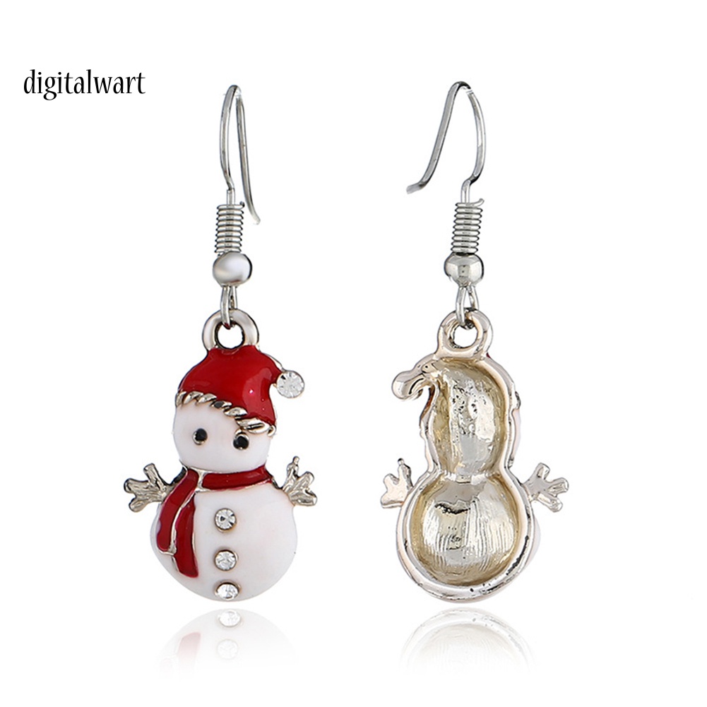 Kỹ Thuật Số| Bông Tai Dáng Dài Hình Người Tuyết Giáng Sinh Dễ Thương