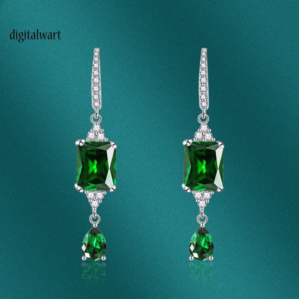 Kỹ Thuật Số| 1 Đôi Bông Tai Móc Hình Giọt Nước Đính Đá Phong Cách Vintage