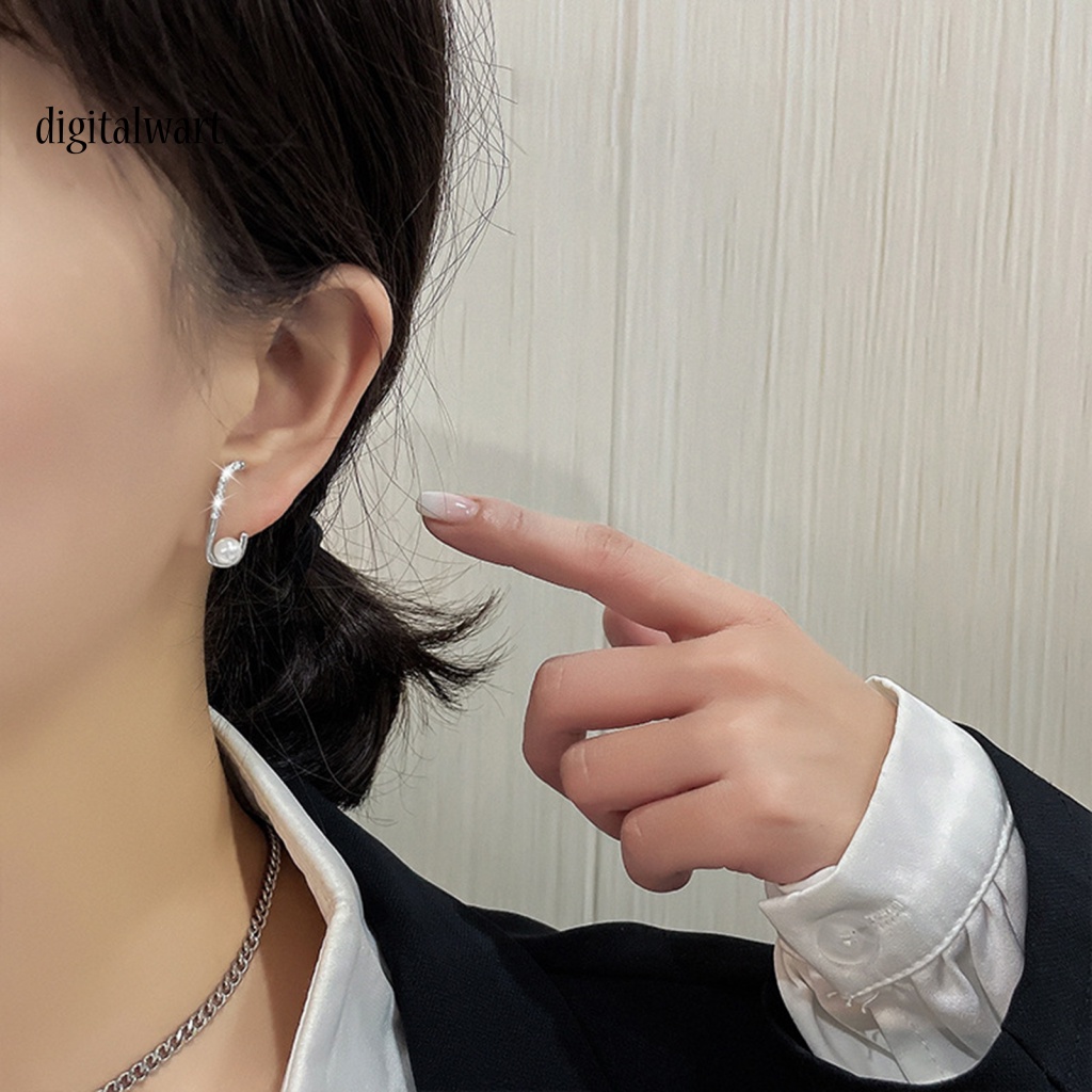 Kỹ Thuật Số| 1 Khuyên Tai Dạng Hạt Đính Ngọc Trai Giả Lấp Lánh Dùng Hàng Ngày