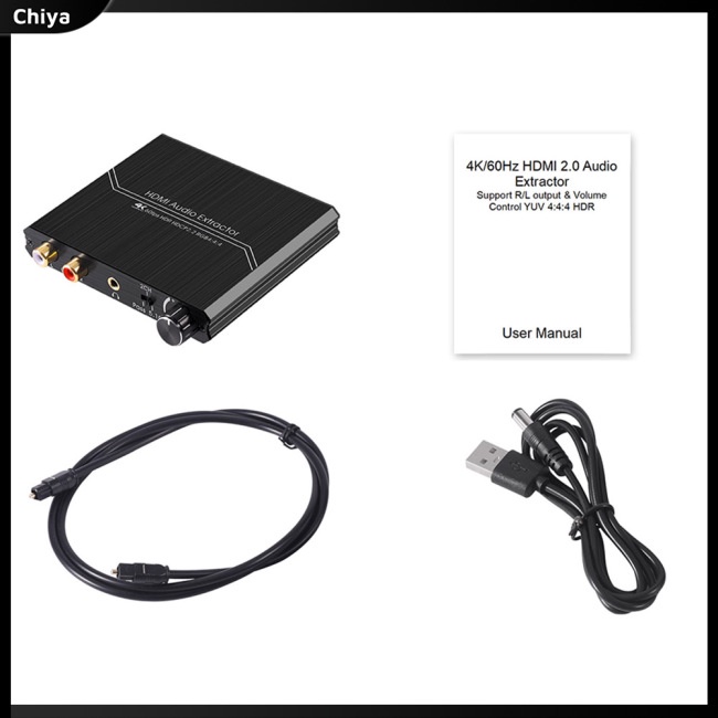 Bộ Chia Âm Thanh Hdmi-compatible 2.0 Hỗ Trợ R / l Điều Khiển Âm Lượng 4k / 60hz Yuv