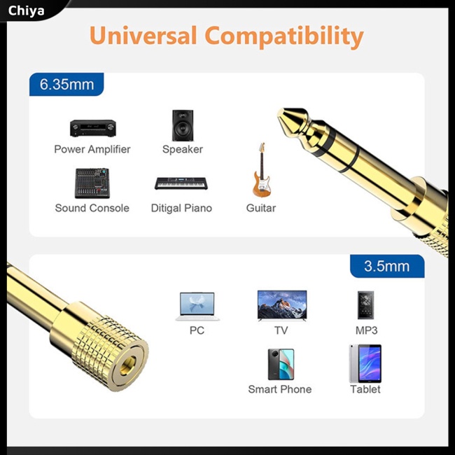 Cáp NốI Âm Thanh Tai Nghe / Microphone ĐầU CắM 3.5mm Sang Lỗ CắM 6.5mm BằNg HợP