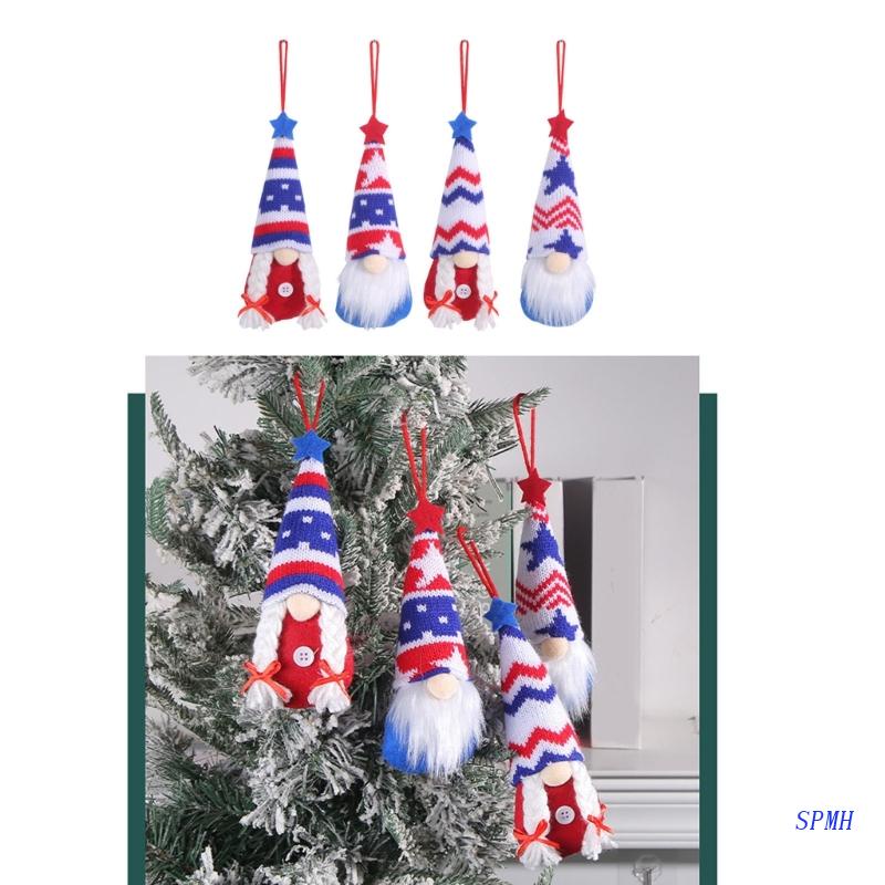 Búp Bê Gnome Patriotic Treo Trang Trí Ngày Độc Lập