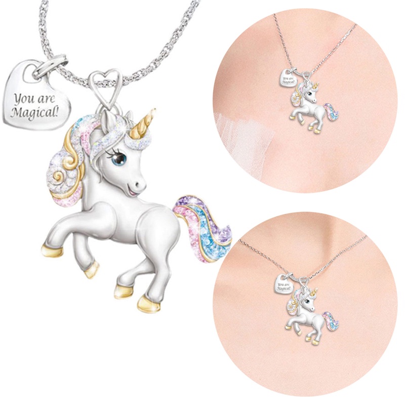 Vòng cổ Mạ Vàng Mặt Hình Kỳ Lân Đính Đá Zircon Thời Trang