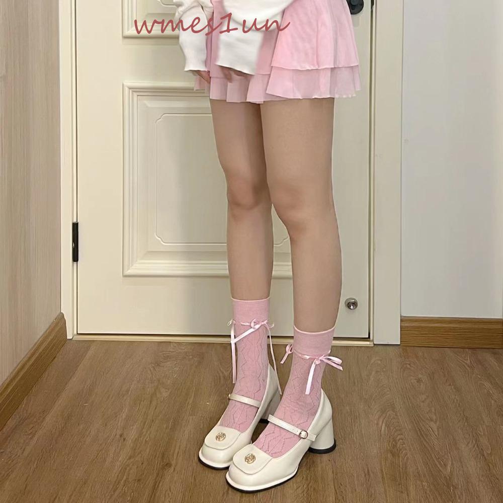 Vớ Lolita Dài Không Đường May Đính Nơ Xinh Xắn Wmes15H Thời Trang Cho Nữ