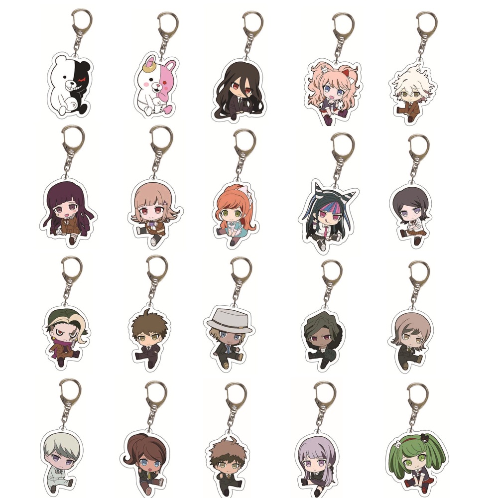 Móc Chìa Khóa Bằng Acrylic In Họa Tiết Hoạt Hình Danganronpa Monokuma Độc Đáo Cho Nam Và Nữ