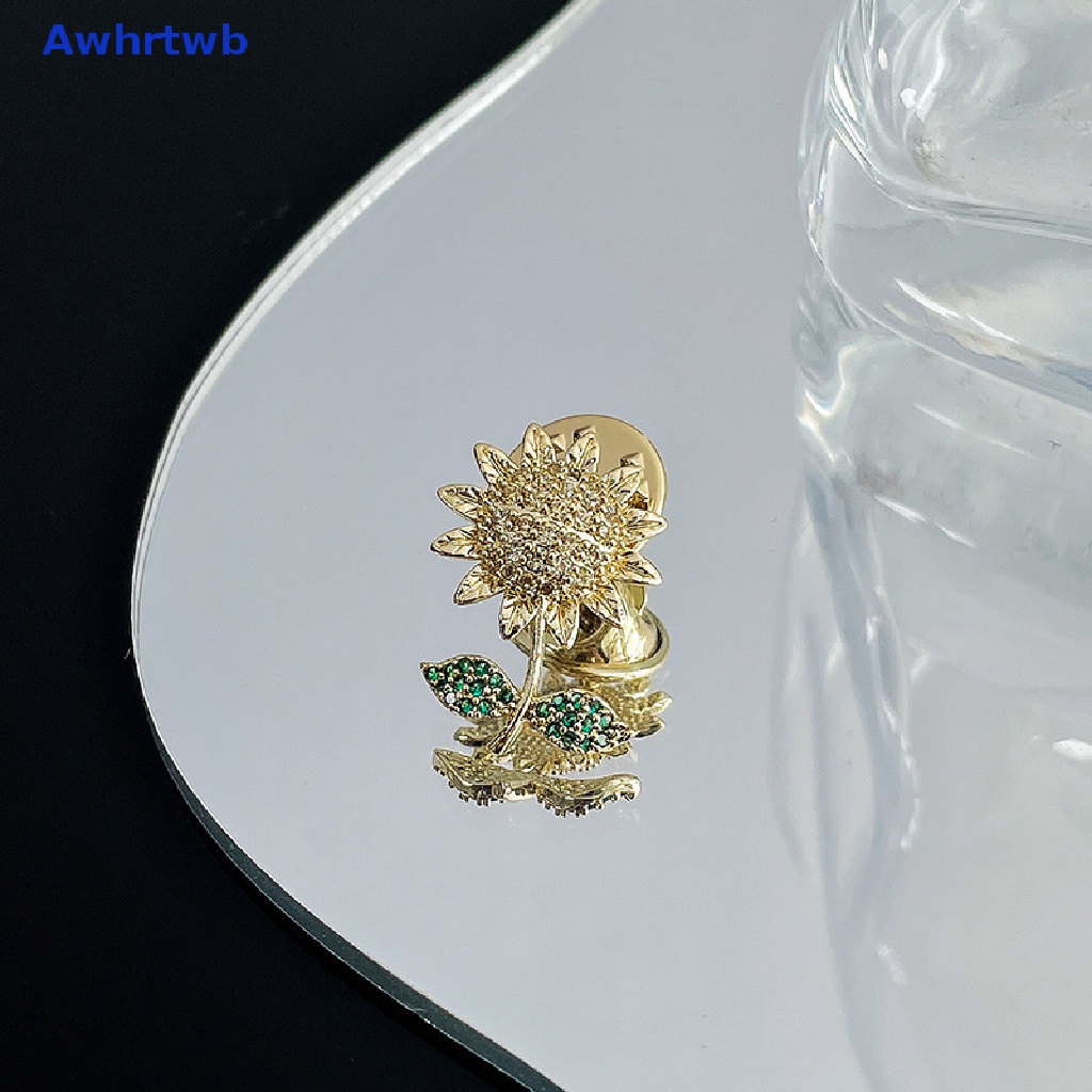 Ghim Cài Áo Hình Hoa Hướng Dương Đính Đá Zircon Dễ Thương Cho Nữ Mới
