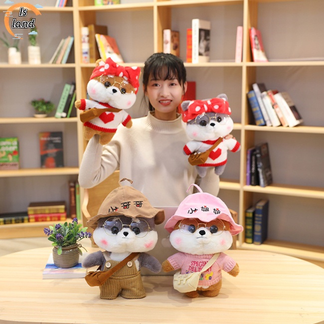 Thú Nhồi Bông Hình Chú Chó Shiba Inu Mềm Mại Nhiều Kiểu Dáng