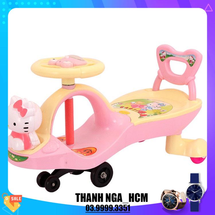 Xe Lắc Tay , chòi chân Cho Bé Có Nhạc ,có đèn, tựa lưng và cốp.  Nhựa Cao Cấp