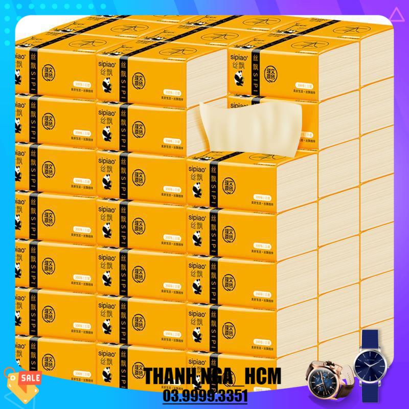 Thùng 30 gói Giấy ăn Hình Gấu Trúc Siêu Dai, Siêu mềm, Siêu thấm ,Hàng chuẩn