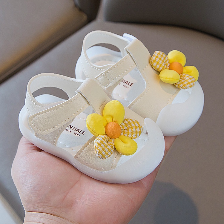 Xăng đan Đế Mềm Thoáng Khí Chống Đá Phong Cách Công Chúa Cho Bé Gái