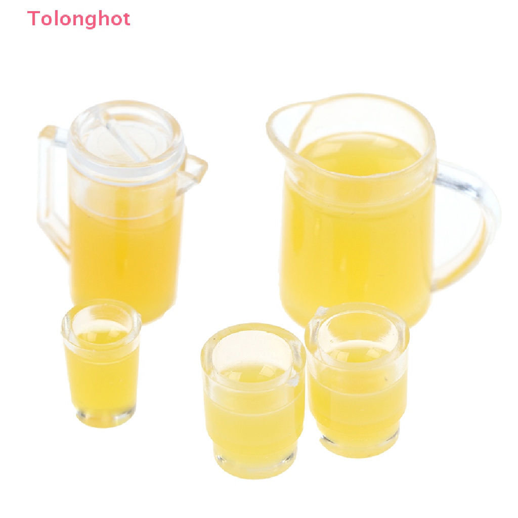 Set 2 / 3 Chai Nước Ép Mini 1: 12 + Ly Tỉ Lệ 1 / 2 Trang Trí Nhà Búp Bê