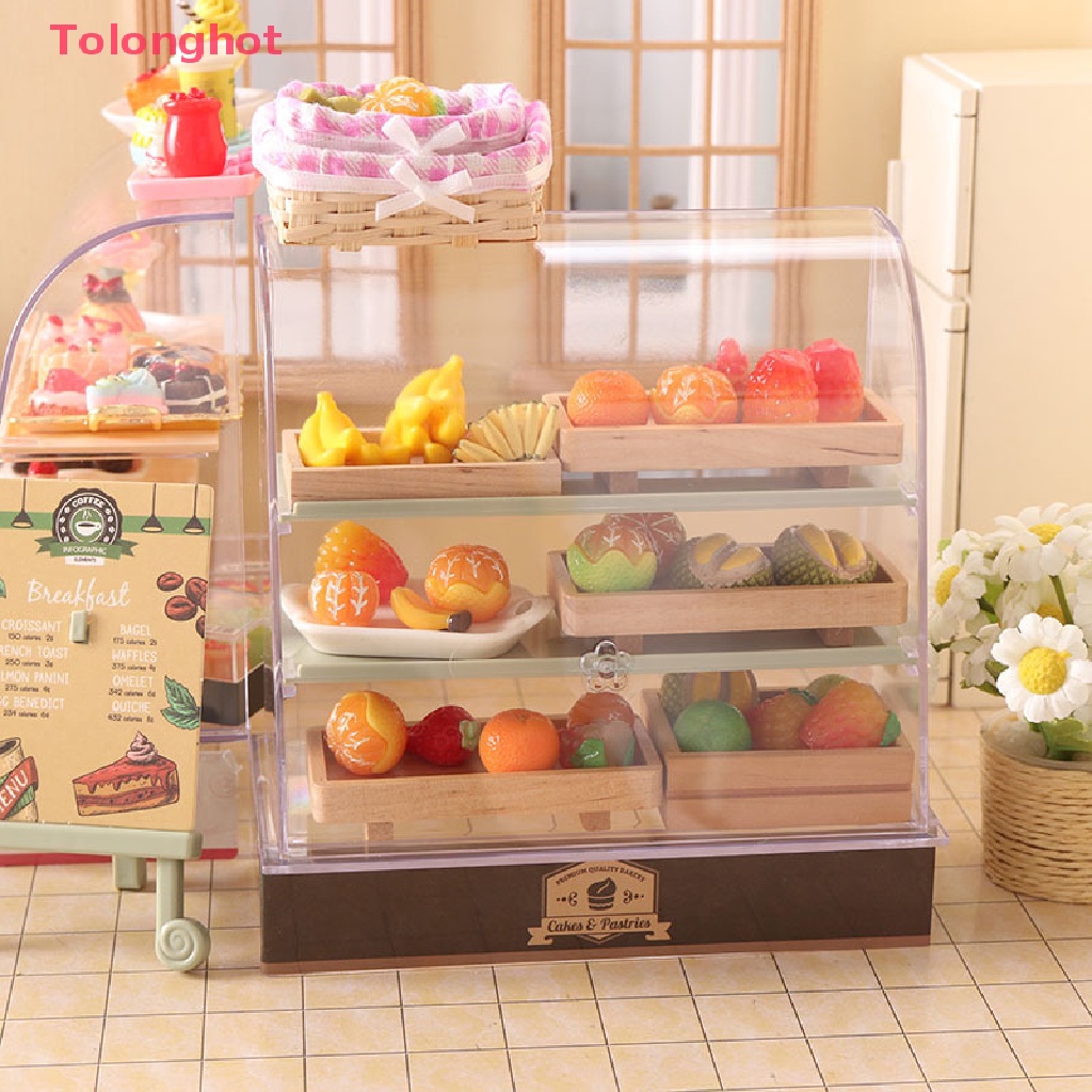 Tủ Trưng Bày Bánh Kem Nhỏ Xinh Trang Trí Nhà Búp Bê 1: 12