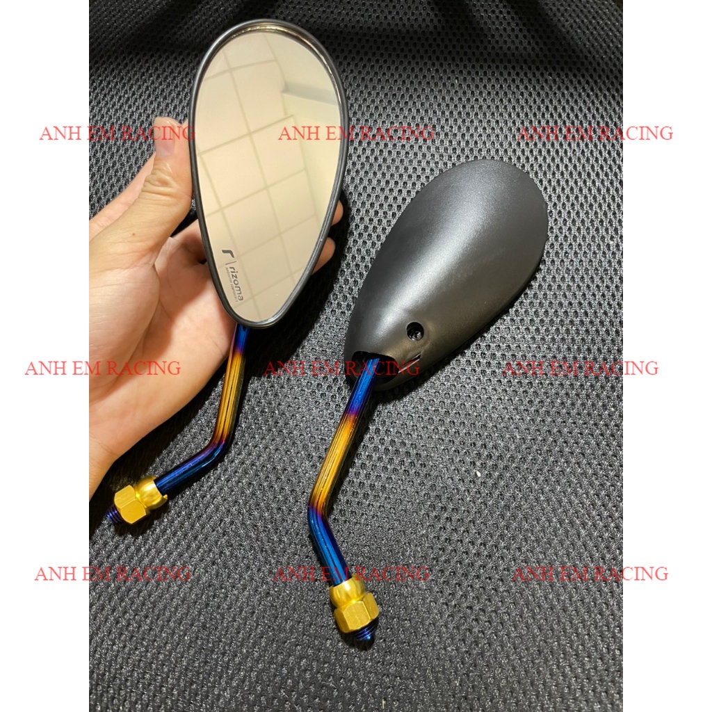 Cặp Kính chiếu hậu kiểu Su CRG chân Xi titan gắn xe máy