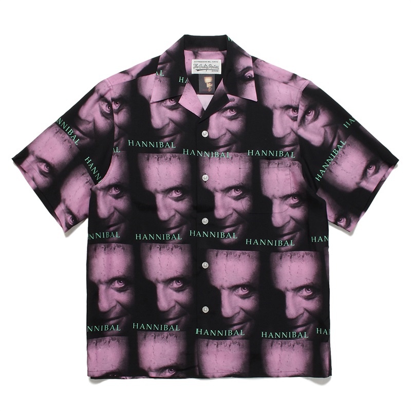 Wa-cko 8Ma-ria 8- Áo Sơ Mi Tay Ngắn In Hình Chân Dung Hannibal Cổ Điển Thời Trang Unisexkghtugjhidfgj