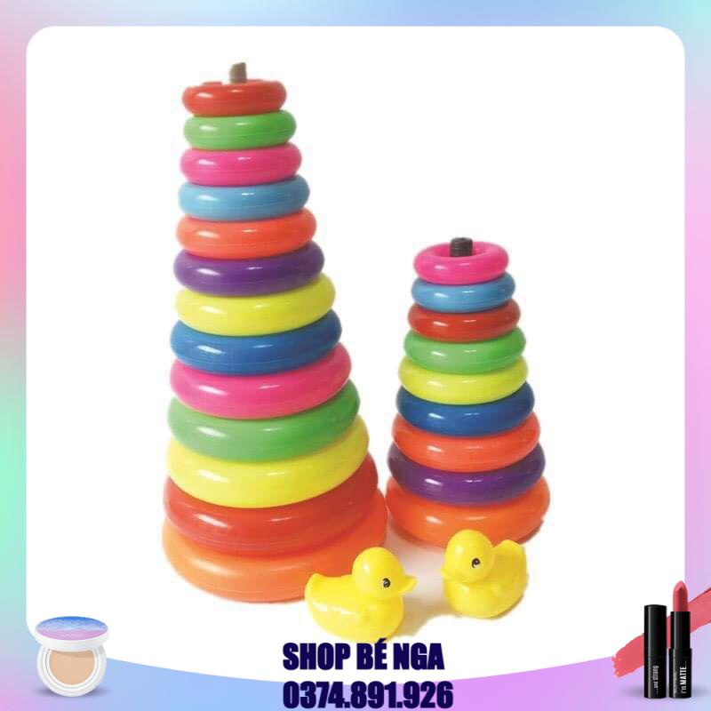 🐣🐣ĐỒ CHƠI THÁP XẾP HÌNH CON VỊT 9 VÒNG🐤🐤