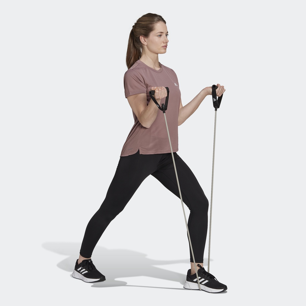 Adidas Tập luyện Áo Thun Thể Thao 3 Sọc AEROREADY Designed 2 Move Nữ Màu tím HK6525