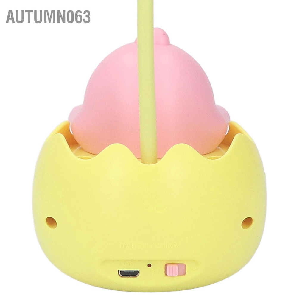 Autumn063 Đèn Trẻ Em Dễ Thương Có Giá Đỡ Bút Hình Dáng Sạc USB Bảo Vệ Mắt LED Để Bàn Cổ Thể Điều Chỉnh Được