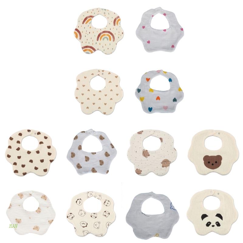 Yếm Ăn Chất Liệu Cotton Mềm Dễ Thương Cho Bé Gái