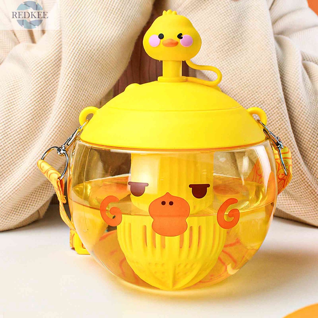 Bình Nước Thể Thao 850ml Chống Rò Rỉ Họa Tiết Dễ Thương